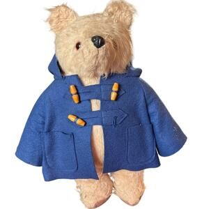 Vintage 1972 Original Paddington Bear Blue Coat Made In England Gabrielle